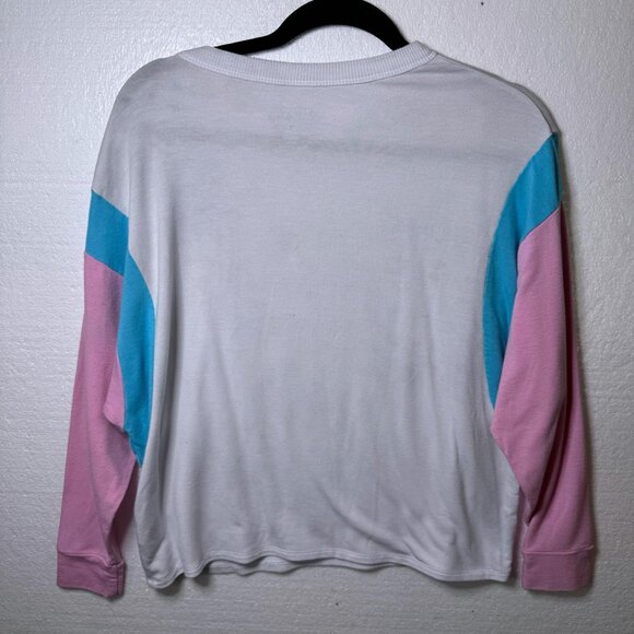 Disney Size XS Oversized Lounge Comfy Long Sleeve Top Mickey Minnie Mouse Goofy - Picture 3 of 9